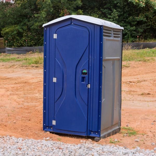 short-term portable restrooms should be serviced regularly, generally once a week